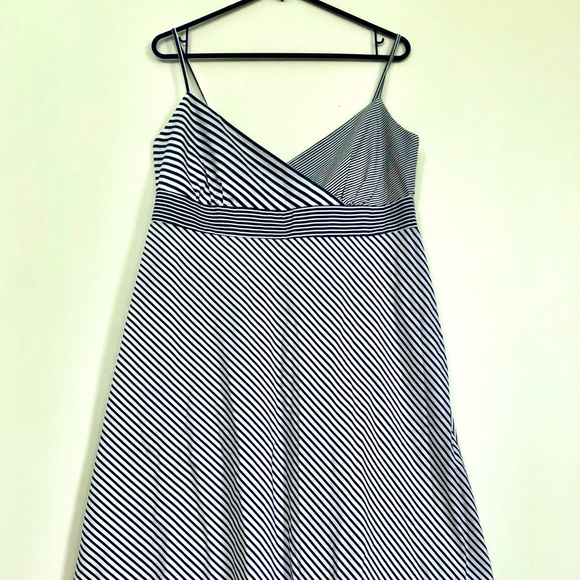 Sweet Stripes in Blue and White Sundress - Picture 1 of 7